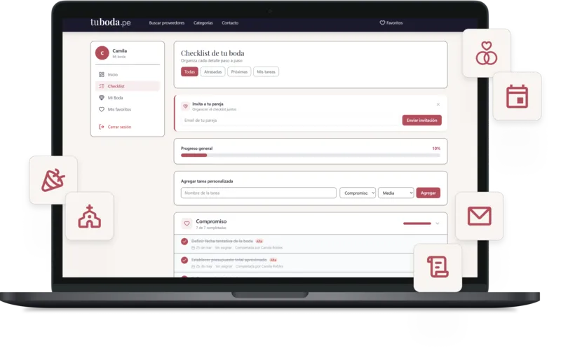 Planificador de boda Tuboda.pe